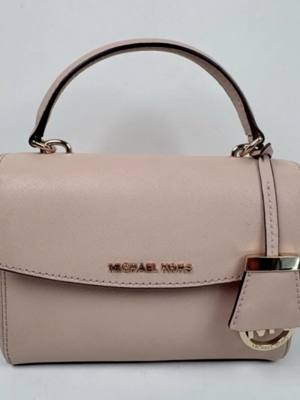 Michael Kors Ava Small Top Handle Leather Satchel Crossbody Soft Pink